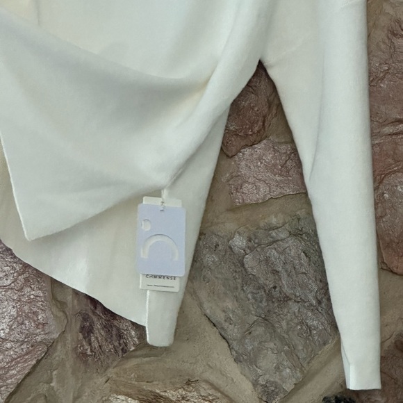 Commense Wool-Blend Asymmetrical Neck Knit Top size XL - Picture 3 of 4